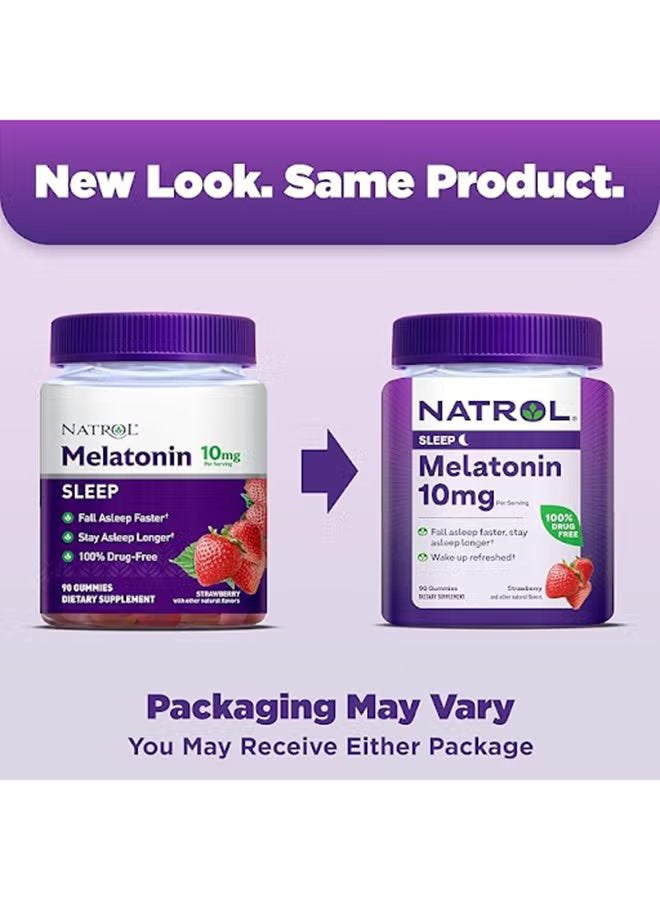 ناترول، ميلاتونين، فراولة، 10 مجم، 90 علكة - Image 4